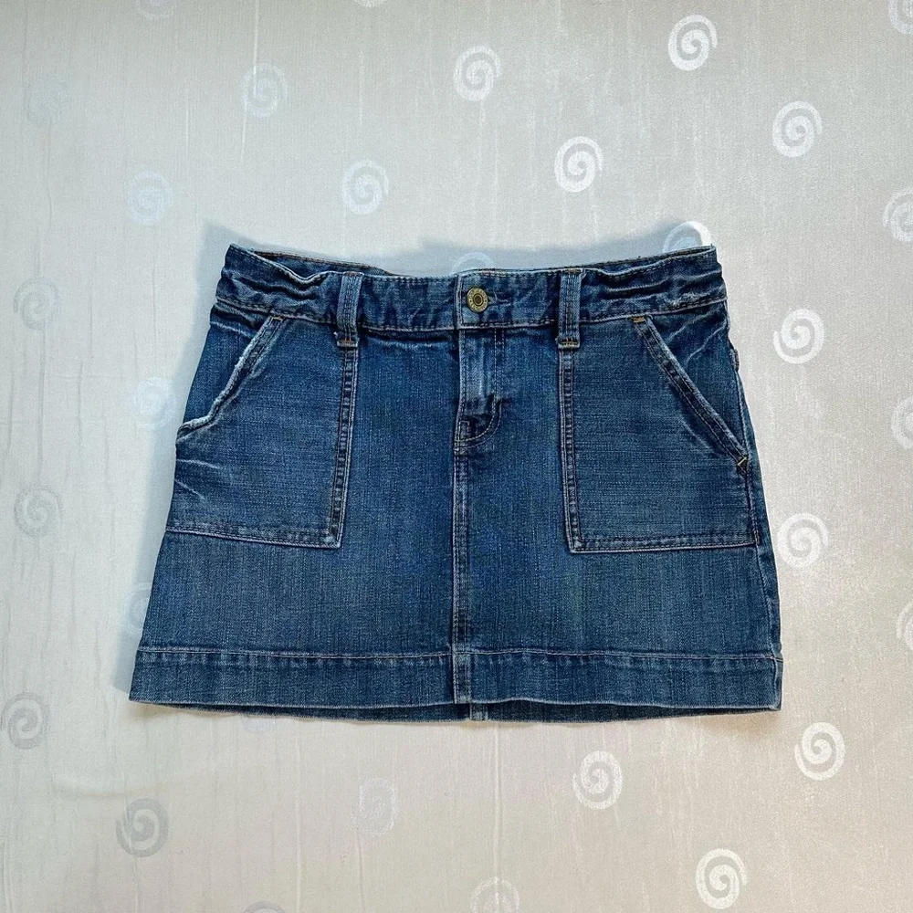 vintage gap mini micro denim jean skirt size 2-4 - Picture 2 of 4